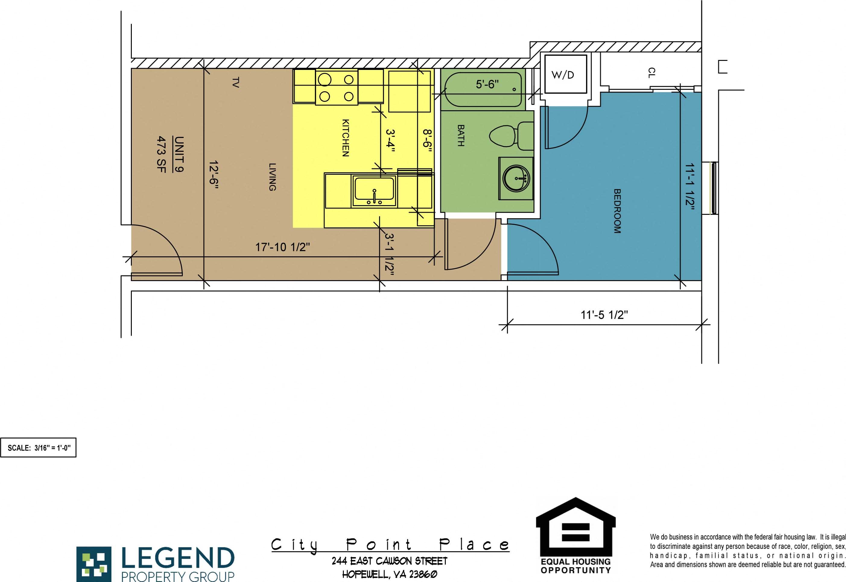Floor Plans of City Point Place in Hopewell, VA